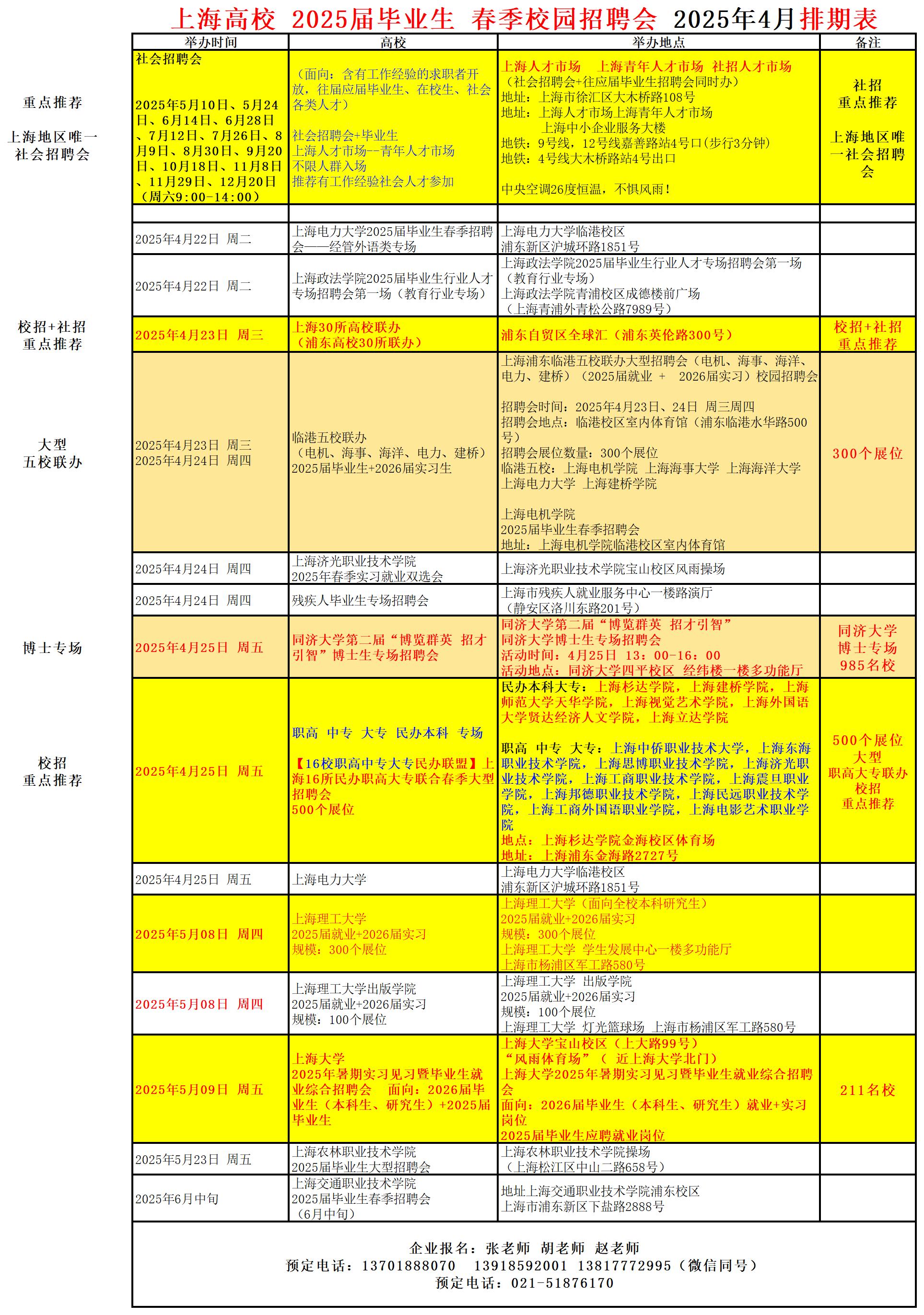 上海高校 2025届毕业生_  2025届春季排期表_2025届春季排期表.jpg